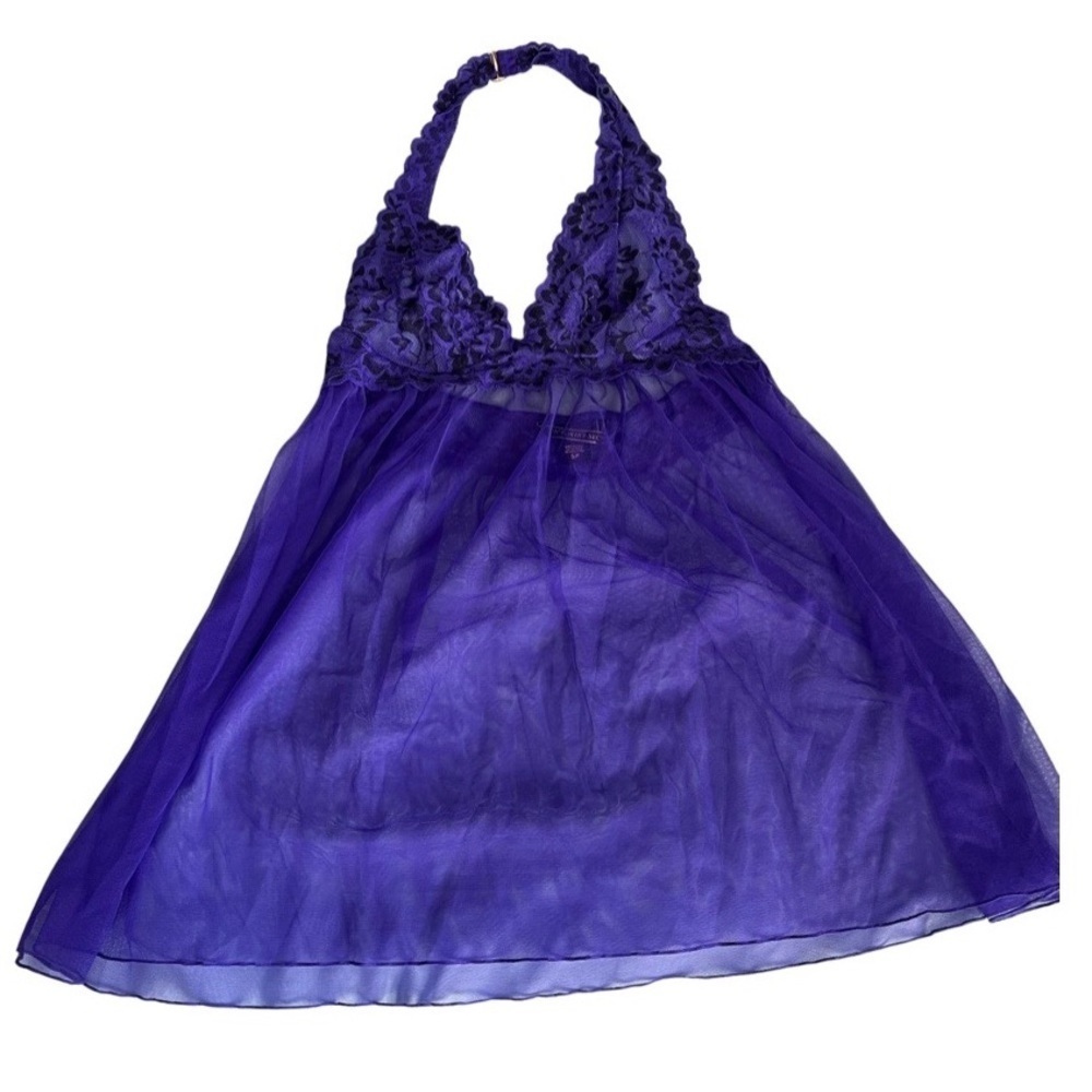 Victoria’s Secret Babydoll Purple and Black Lace Size S/P Great Condition